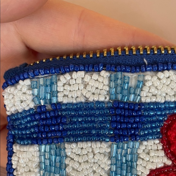 Anthropologie NWOT Beaded Lobster Coin Purse with Tassel - Picture 6 of 6